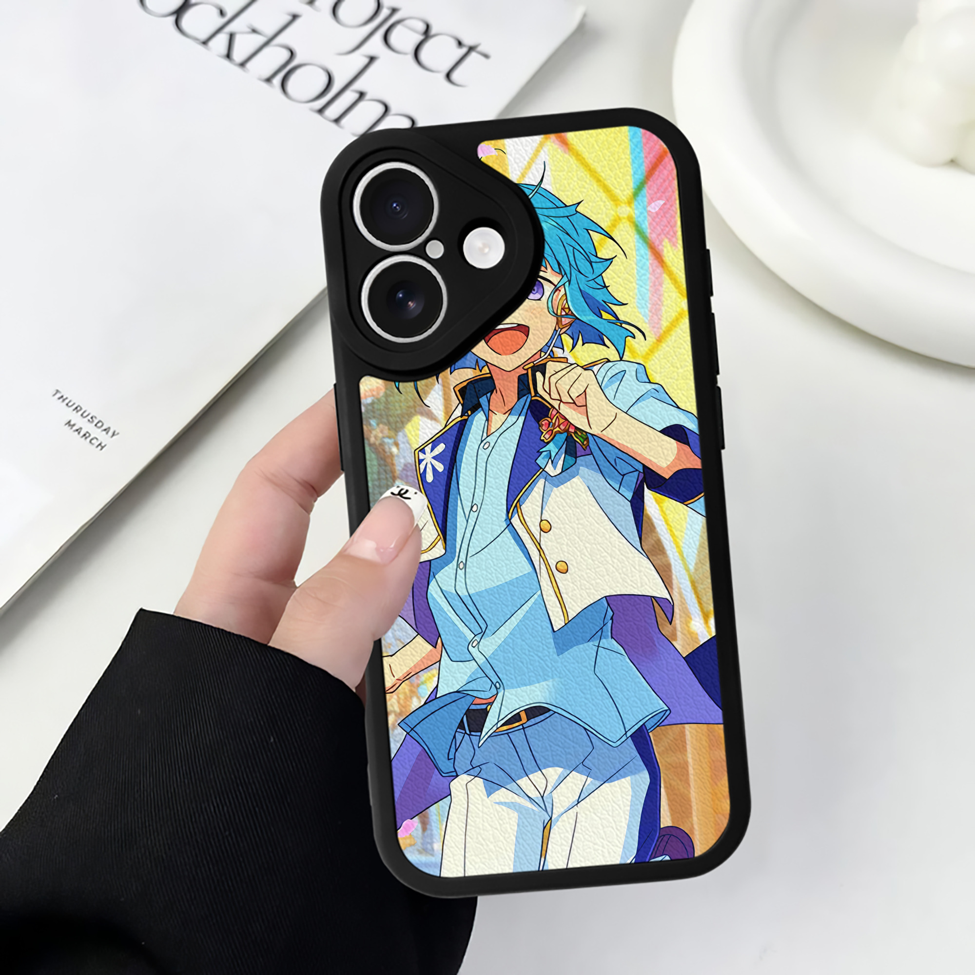 （画像用） あんさんぶるスターズ! Ensemble Stars 【iPhone 16シリーズ対応】シリコンスマホケース（レザー調） 材質：シリコン